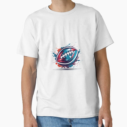 Cartoon Artistic American Football T-Shirt - Novelty Apparel Unisex - T-Shirt, Sweatshirt, Hoodie