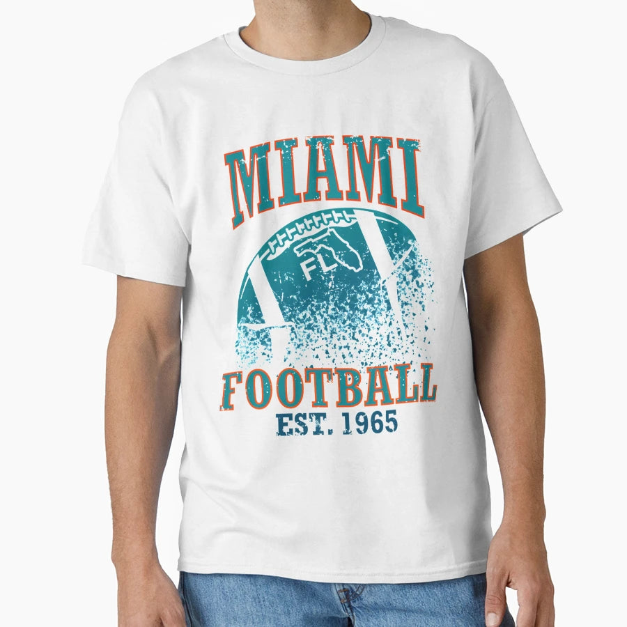 Miami Football T-Shirt - Unique Graphic for Adults - T-Shirt, Sweatshirt, Hoodie
