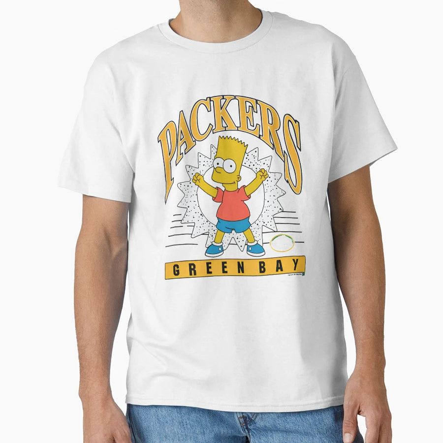 Simpsons Bart Greenbay Packers T-Shirt - Novelty Apparel Unisex - T-Shirt, Sweatshirt, Hoodie