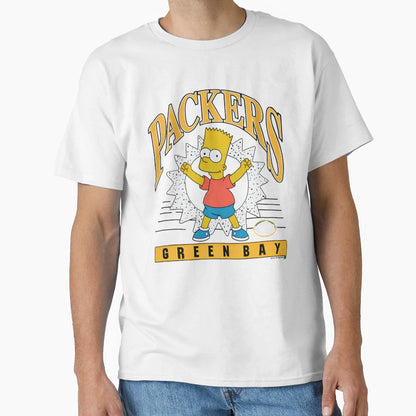 Simpsons Bart Greenbay Packers T-Shirt - Novelty Apparel Unisex - T-Shirt, Sweatshirt, Hoodie