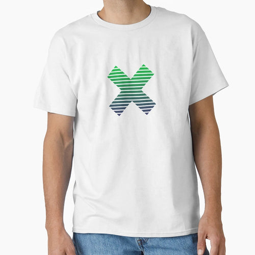 Cross Symbol Gradient Lines T-Shirt - Fun Novelty Design for Adults - T-Shirt, Sweatshirt, Hoodie