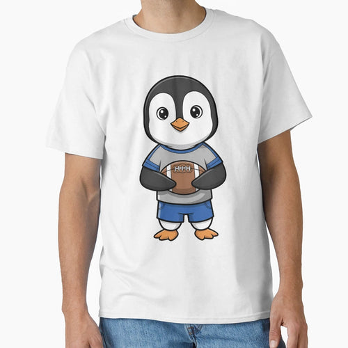 Penguin Football Player Sports Fan T-Shirt - Unique Graphic Unisex - T-Shirt, Sweatshirt, Hoodie