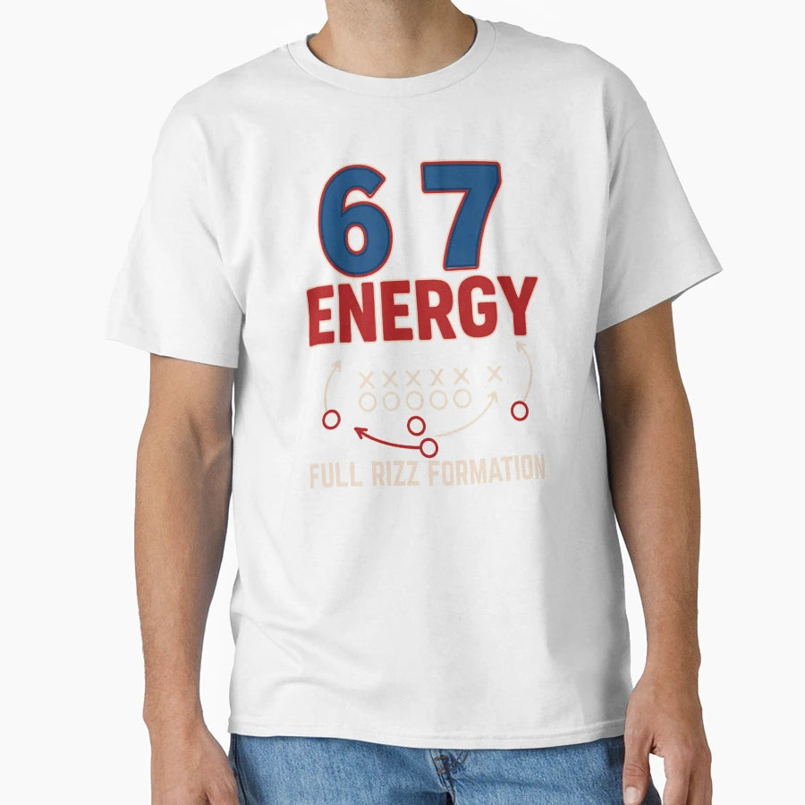 6 7 Meme Football Full Rizz Formation T-Shirt - Streetwear Style for Adults - T-Shirt, Sweatshirt, Hoodie