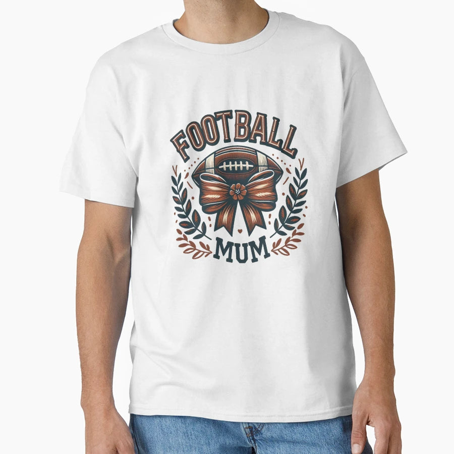 Football Mom Flowers T-Shirt - Minimalist Print for Adults - T-Shirt, Sweatshirt, Hoodie