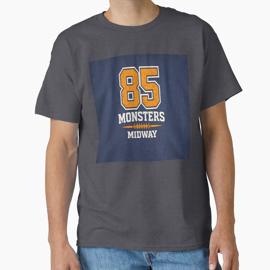 85 Monsters Midway Football Era T-Shirt - Unique Graphic Unisex - T-Shirt, Sweatshirt, Hoodie