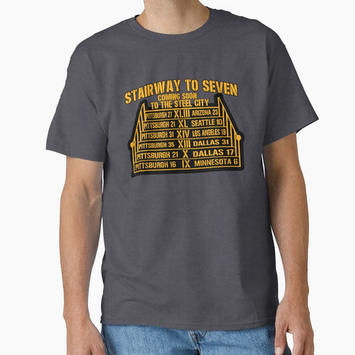 Stairway To Seven Pittsburgh And T-Shirt - Custom Art Print Unisex - T-Shirt, Sweatshirt, Hoodie