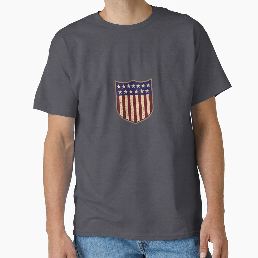 Us Shield Textured T-Shirt - Streetwear Style for Adults - T-Shirt, Sweatshirt, Hoodie