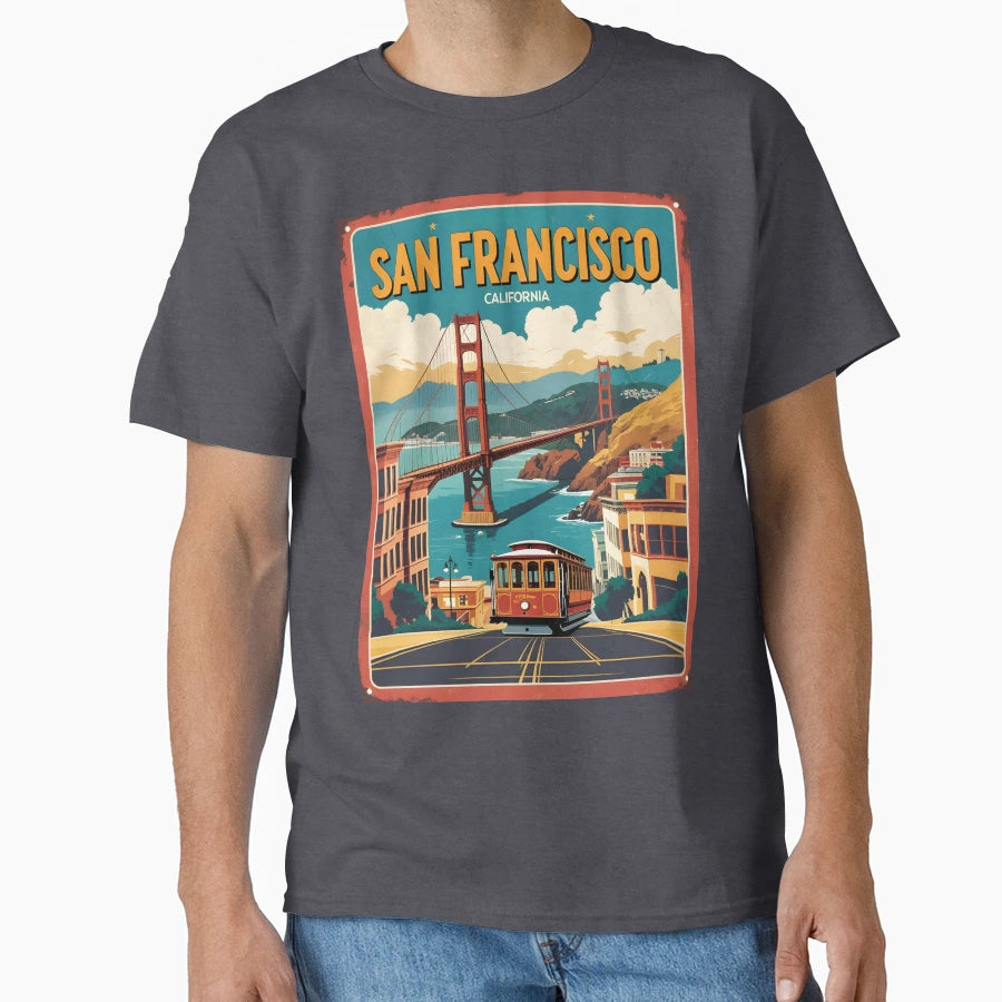 San Francisco California T-Shirt - Graphic Print Men Women - T-Shirt, Sweatshirt, Hoodie