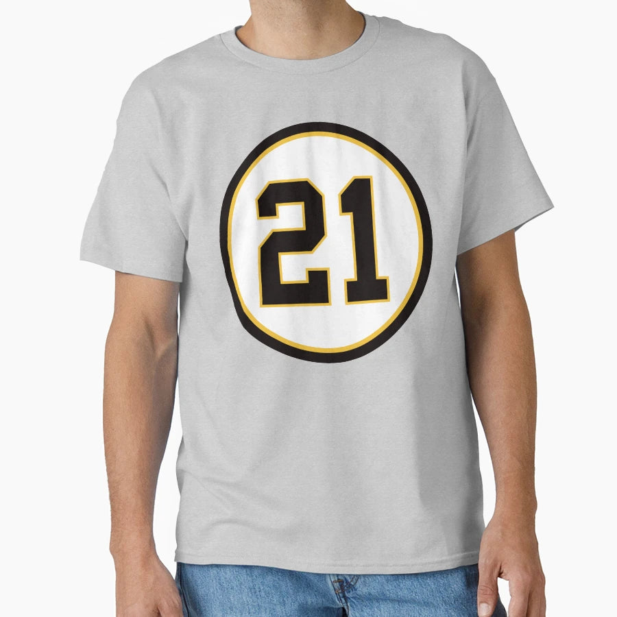 Roberto Clemente 21 Jersey Number T-Shirt - Minimalist Print for Adults - T-Shirt, Sweatshirt, Hoodie