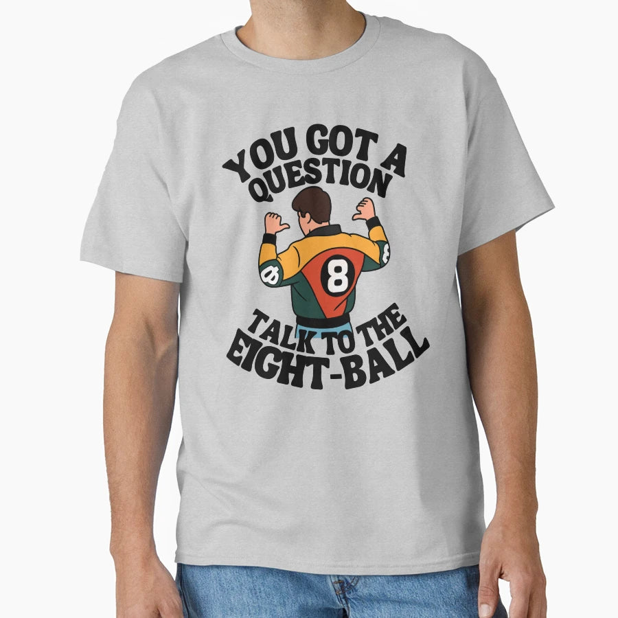 Puddy And His 8 Ball Jacket T-Shirt - Minimalist Print for Adults - T-Shirt, Sweatshirt, Hoodie