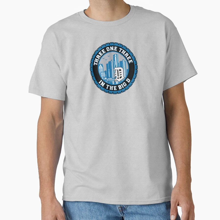 Three One Three 313 Big D Detroit T-Shirt - Minimalist Print Unisex - T-Shirt, Sweatshirt, Hoodie