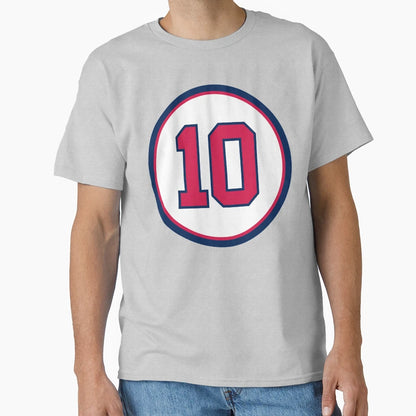 Chipper Jones 10 Jersey Number T-Shirt - Aesthetic Graphic Unisex - T-Shirt, Sweatshirt, Hoodie
