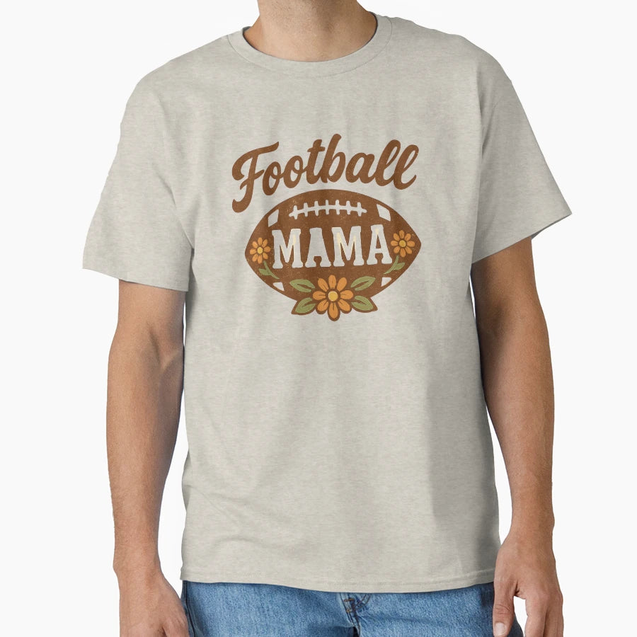 Floral Mom Football T-Shirt - Casual Everyday Wear Men Women - T-Shirt, Sweatshirt, Hoodie