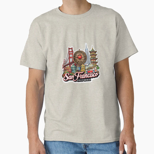 San Francisco California T-Shirt - Minimalist Print for Adults - T-Shirt, Sweatshirt, Hoodie