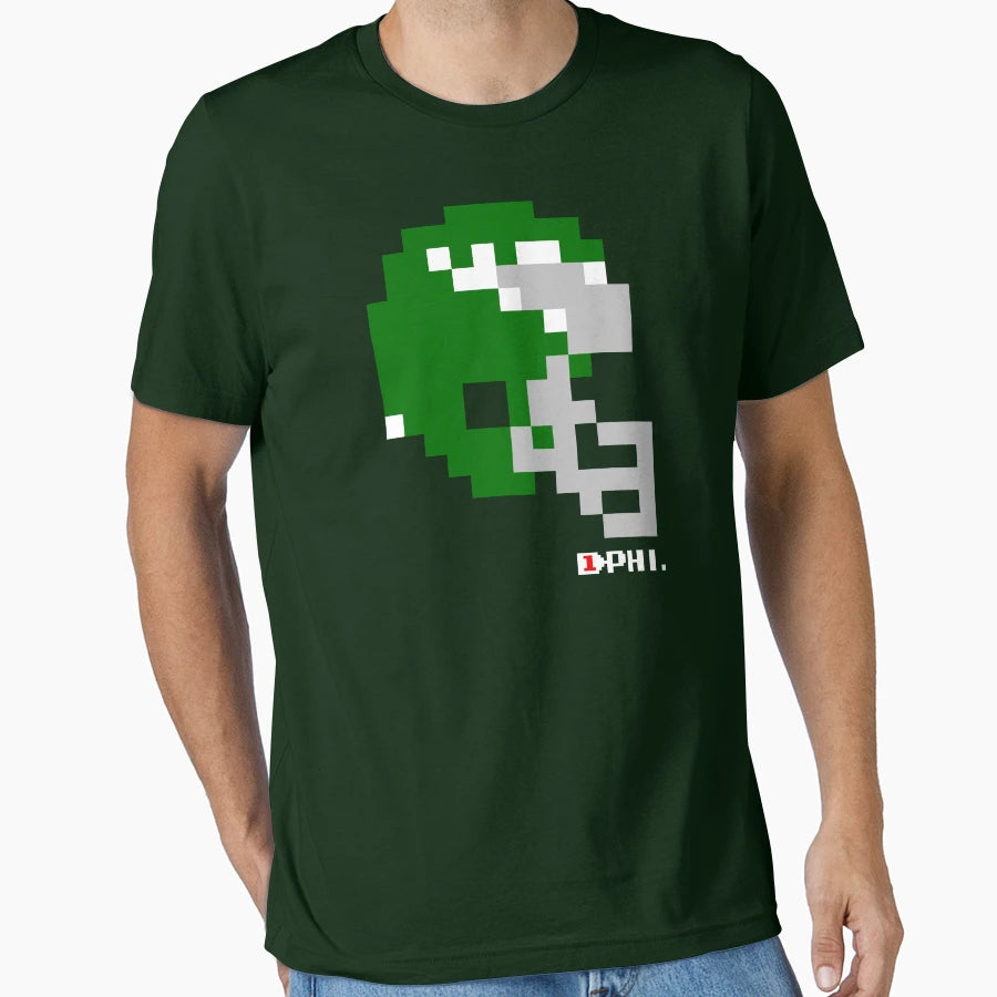 Phl Helmet Tecmo Bowl T-Shirt - Custom Art Print Unisex - T-Shirt, Sweatshirt, Hoodie