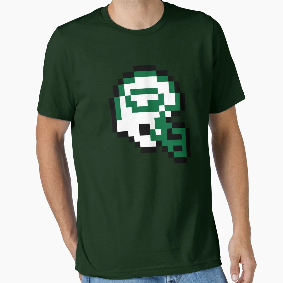 New York Jets 8 Bit Football Helmet T-Shirt - Aesthetic Graphic Men Women - T-Shirt, Sweatshirt, Hoodie