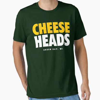 Green Bay Cheese Heads T-Shirt - Trendy Graphic Men Women - T-Shirt, Sweatshirt, Hoodie