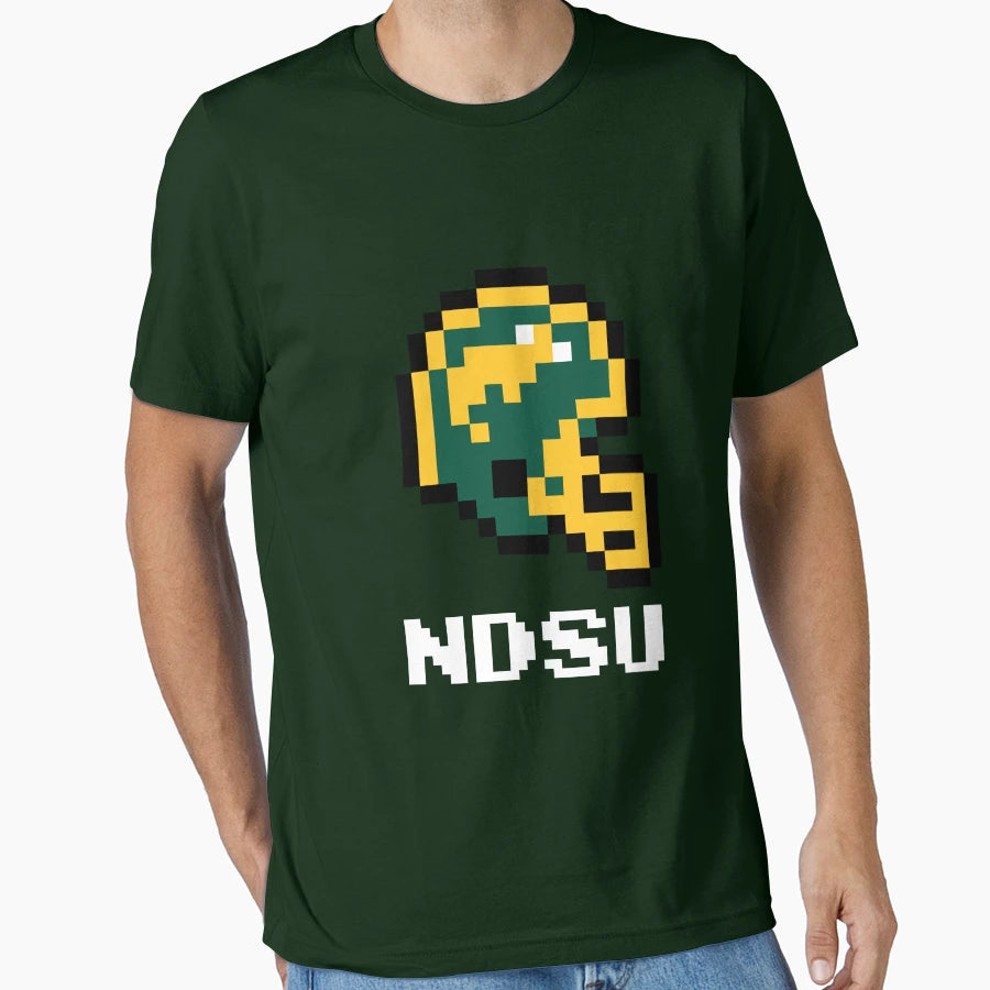 North Dakota State Bison Tecmo T-Shirt - Fun Novelty Design for Adults - T-Shirt, Sweatshirt, Hoodie