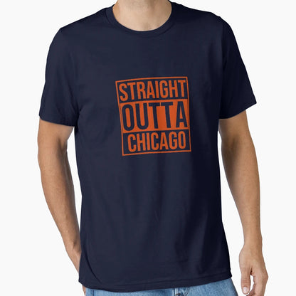 Straight Outta Chicago T-Shirt - Fun Novelty Design Unisex - T-Shirt, Sweatshirt, Hoodie