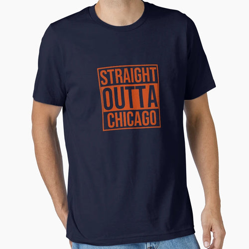 Straight Outta Chicago T-Shirt - Fun Novelty Design Unisex - T-Shirt, Sweatshirt, Hoodie