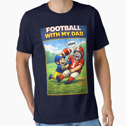 Football My Dad Funny Football Dad T-Shirt - Aesthetic Graphic Men Women - T-Shirt, Sweatshirt, Hoodie
