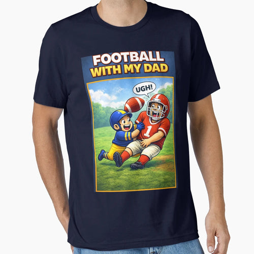 Football My Dad Funny Football Dad T-Shirt - Aesthetic Graphic Men Women - T-Shirt, Sweatshirt, Hoodie