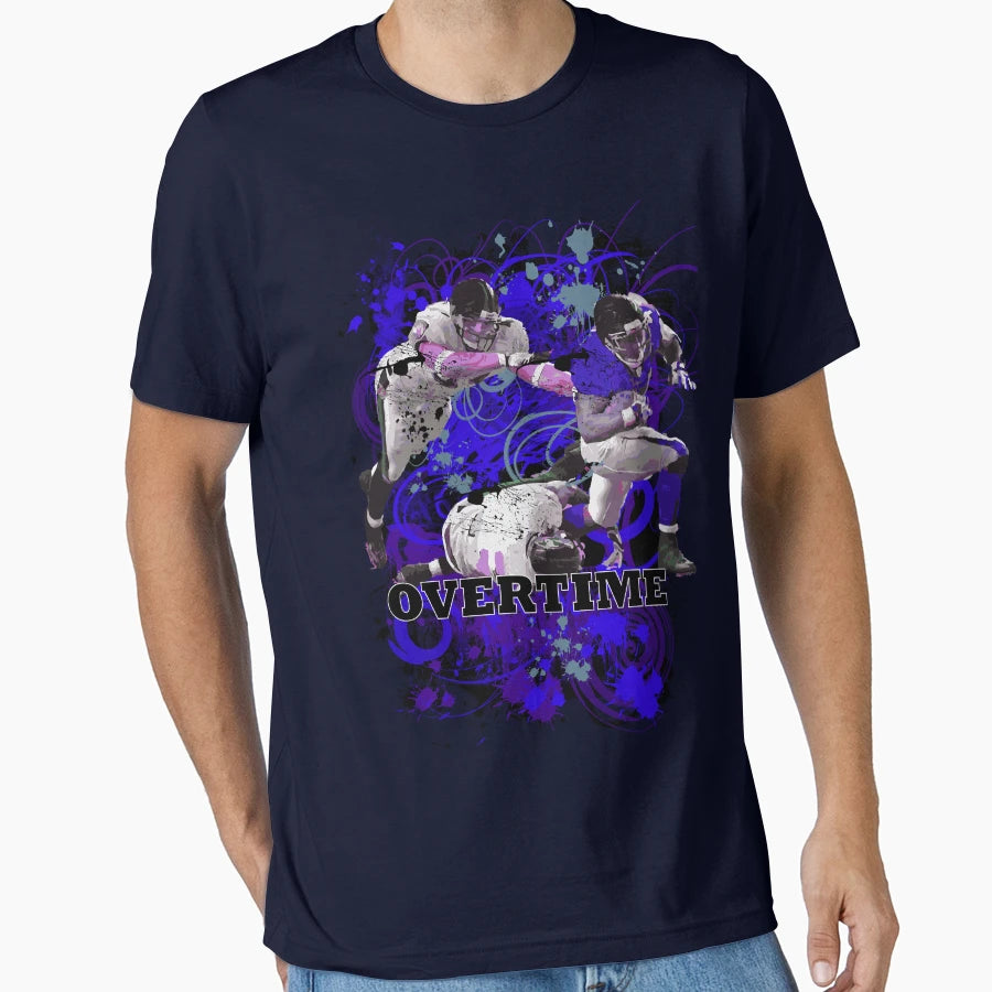 Overtime Reciever Blue Blue T-Shirt - Fun Novelty Design Unisex - T-Shirt, Sweatshirt, Hoodie