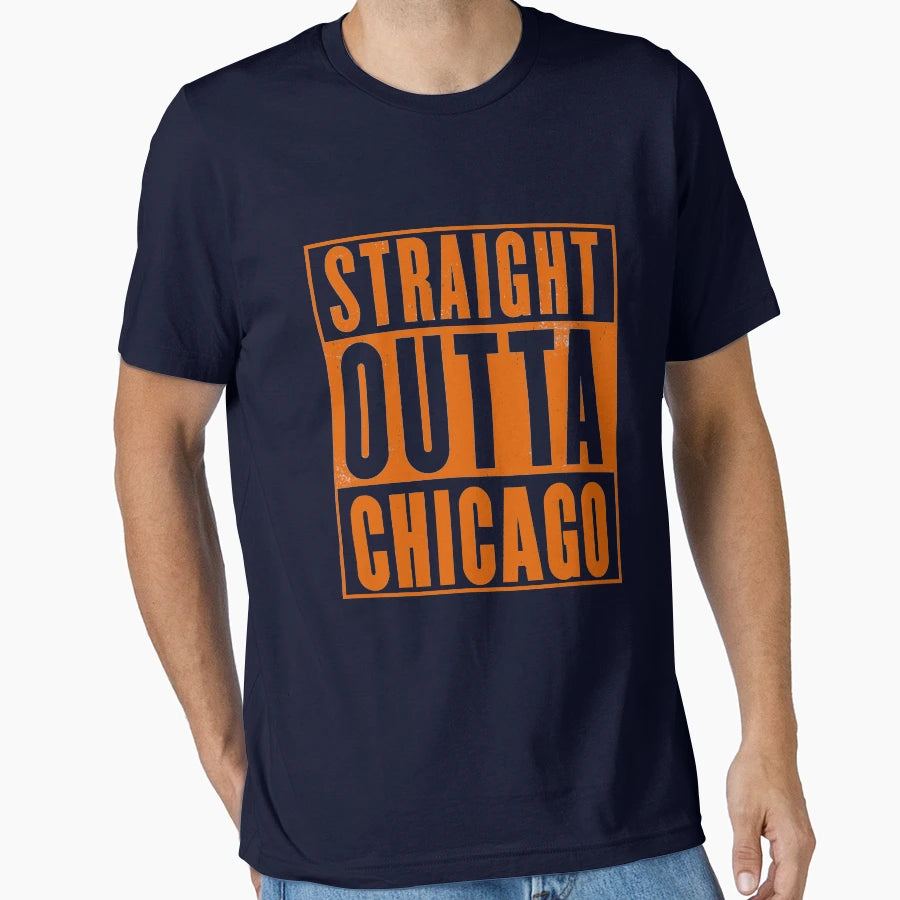 Straight Outta Chicago T-Shirt - Minimalist Print Unisex - T-Shirt, Sweatshirt, Hoodie