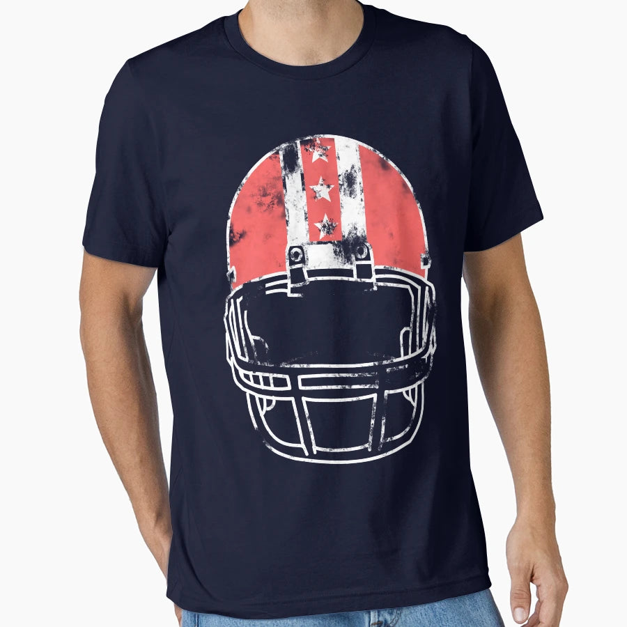 Old Football Helmet T-Shirt - Custom Art Print Men Women - T-Shirt, Sweatshirt, Hoodie