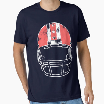 Old Football Helmet T-Shirt - Custom Art Print Men Women - T-Shirt, Sweatshirt, Hoodie