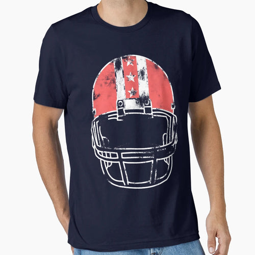 Old Football Helmet T-Shirt - Custom Art Print Men Women - T-Shirt, Sweatshirt, Hoodie
