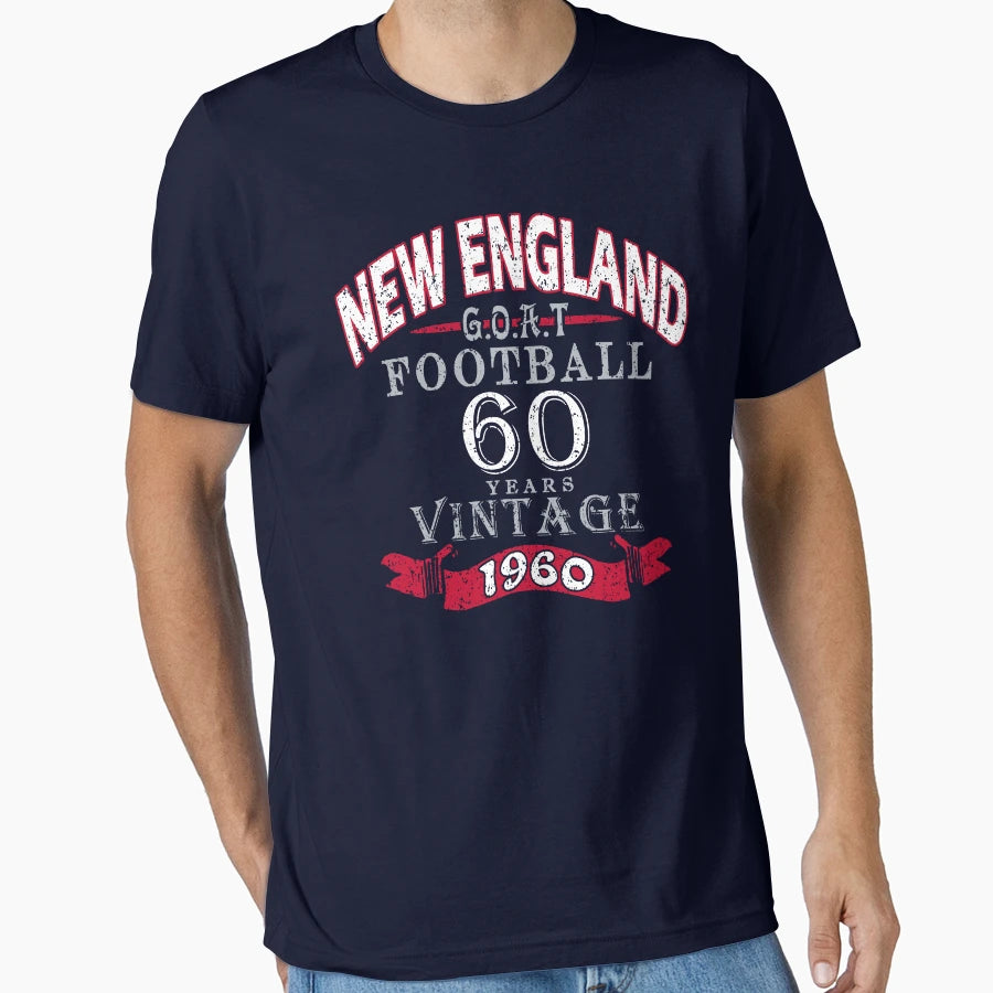New England Pro Football 60 Year T-Shirt - Minimalist Print Men Women - T-Shirt, Sweatshirt, Hoodie