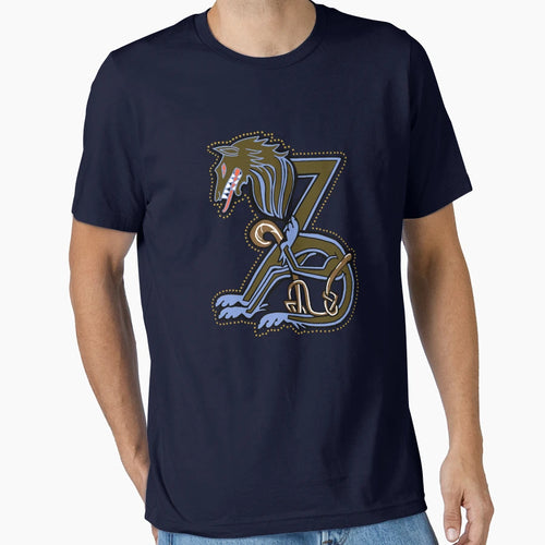 Wolf Letter Z Black T-Shirt - Minimalist Print Unisex - T-Shirt, Sweatshirt, Hoodie