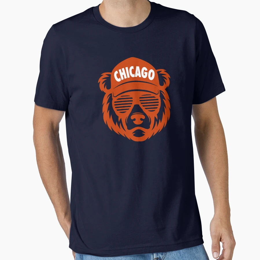 Chicago Bear Face T-Shirt - Casual Everyday Wear Unisex - T-Shirt, Sweatshirt, Hoodie