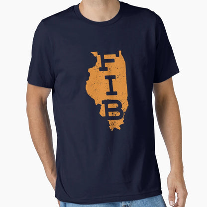 Proud F I B Illinois State T-Shirt - Custom Art Print Unisex - T-Shirt, Sweatshirt, Hoodie