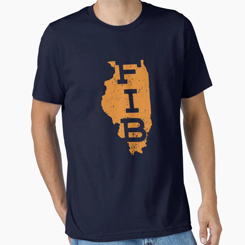 Proud F I B Illinois State T-Shirt - Custom Art Print Unisex - T-Shirt, Sweatshirt, Hoodie