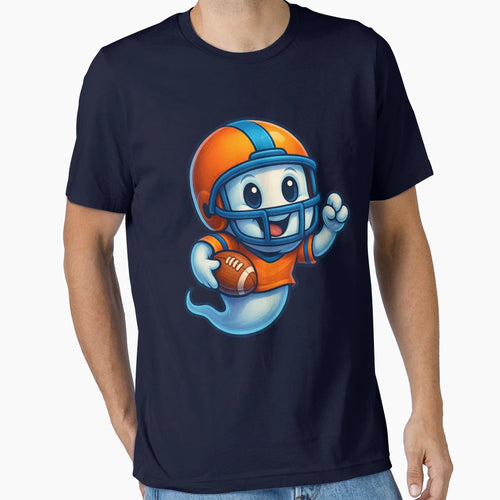 Touchdown Ghost Spooky Football T-Shirt - Minimalist Print Men Women - T-Shirt, Sweatshirt, Hoodie