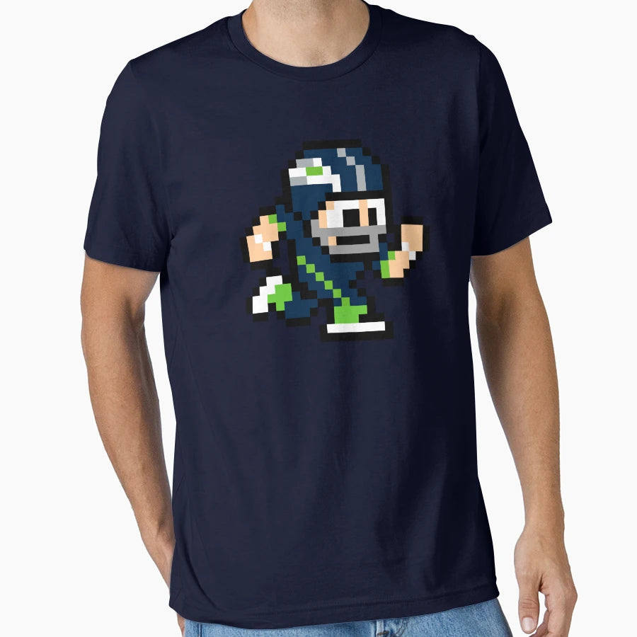 Seattle Seahawks Tecmo Super Bowl T-Shirt - Custom Art Print for Adults - T-Shirt, Sweatshirt, Hoodie