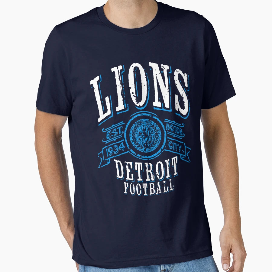 Lions Football T-Shirt - Minimalist Print Unisex - T-Shirt, Sweatshirt, Hoodie