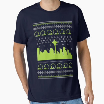 Seattle Football T-Shirt - Custom Art Print Unisex - T-Shirt, Sweatshirt, Hoodie