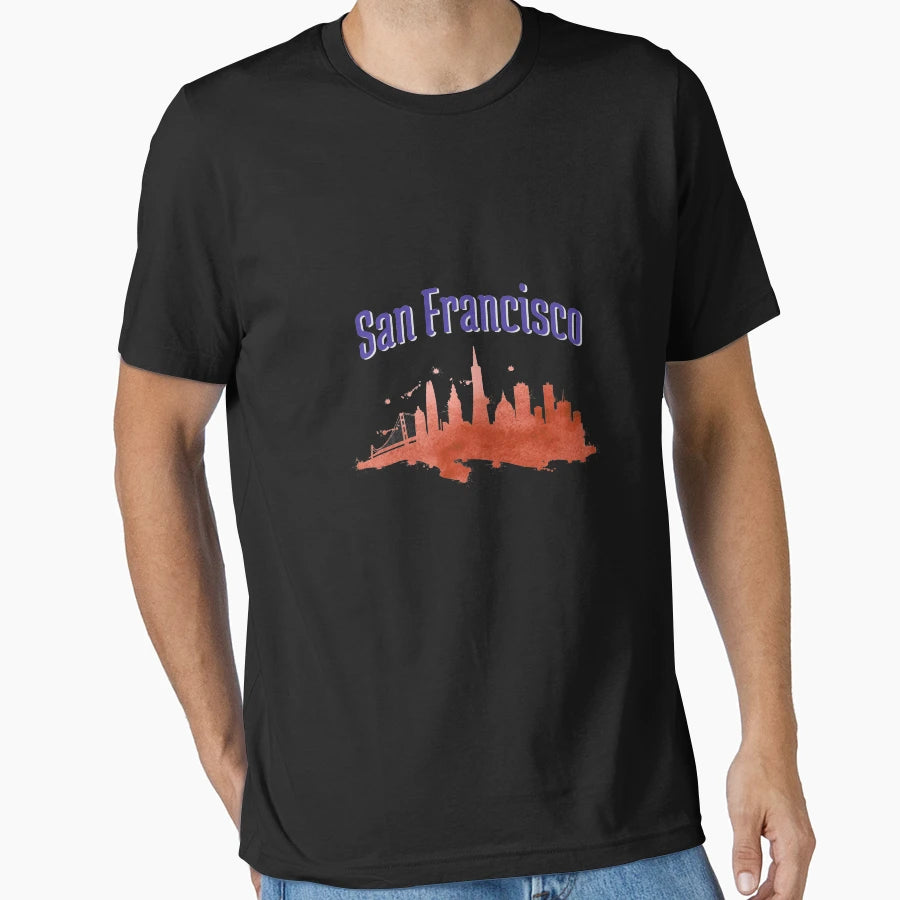 San Francisco Cityscape T-Shirt - Graphic Print Men Women - T-Shirt, Sweatshirt, Hoodie