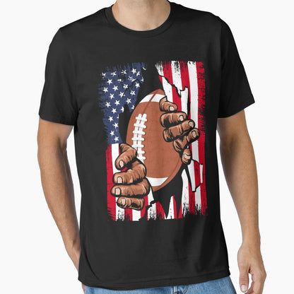 American Flag Football Inside Me T-Shirt - Custom Art Print for Adults - T-Shirt, Sweatshirt, Hoodie