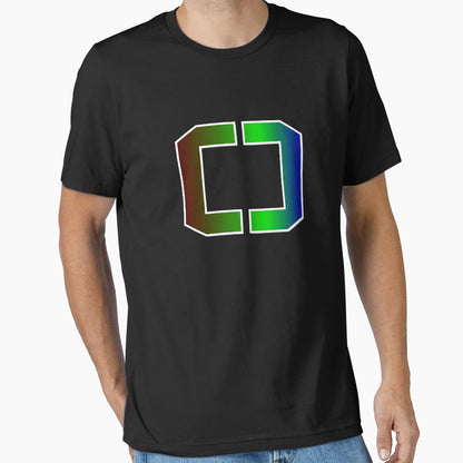 Large Letter O Elegant Colored Monogram T-Shirt - Novelty Apparel Men Women - T-Shirt, Sweatshirt, Hoodie