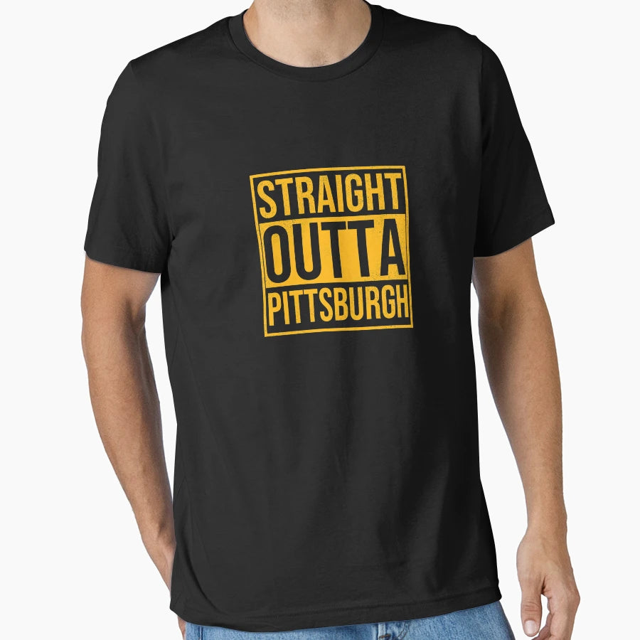 Straight Outta Pitspurgh T-Shirt - Trendy Graphic Men Women - T-Shirt, Sweatshirt, Hoodie