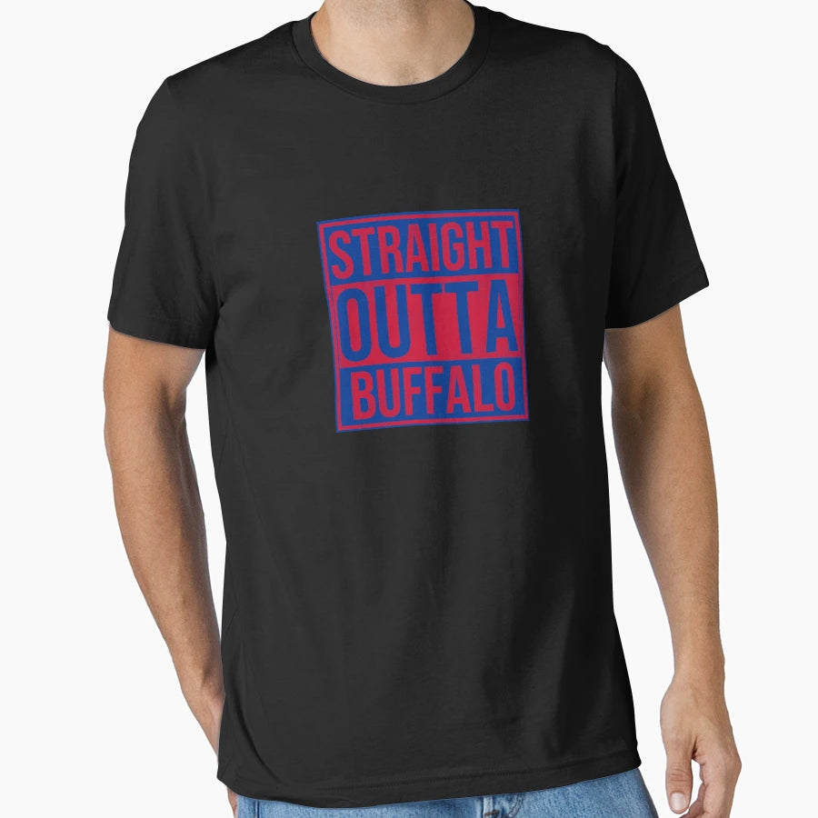 Straight Outta Buffalo T-Shirt - Casual Everyday Wear for Adults - T-Shirt, Sweatshirt, Hoodie