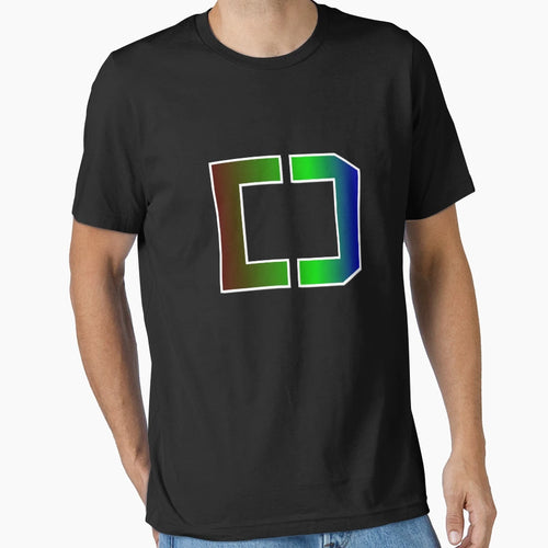 Large Letter D Elegant Colored T-Shirt - Fun Novelty Design Men Women - T-Shirt, Sweatshirt, Hoodie