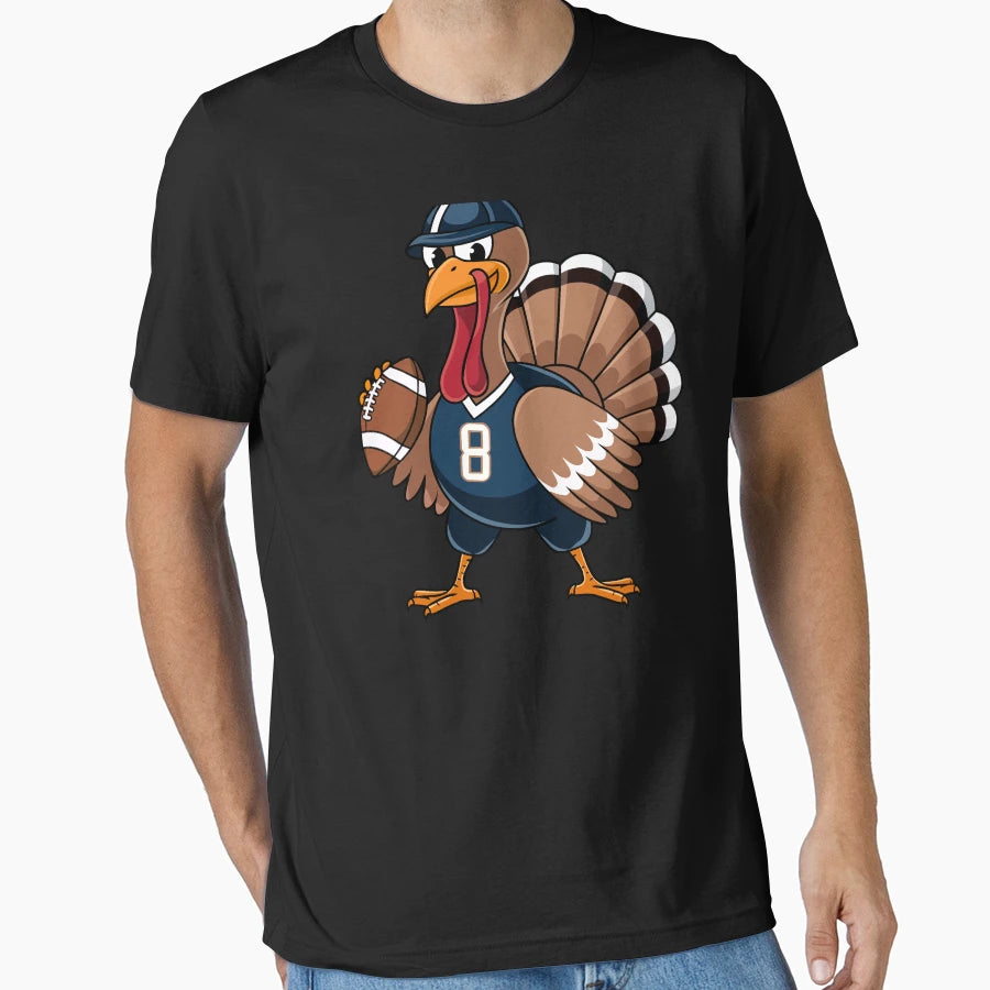 Turkey American Football T-Shirt - Minimalist Print for Adults - T-Shirt, Sweatshirt, Hoodie