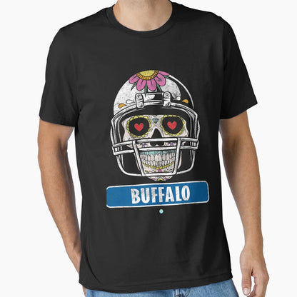 American Football Buffalo Skull T-Shirt - Minimalist Print for Adults - T-Shirt, Sweatshirt, Hoodie