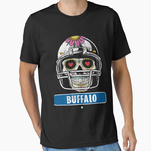 American Football Buffalo Skull T-Shirt - Minimalist Print for Adults - T-Shirt, Sweatshirt, Hoodie