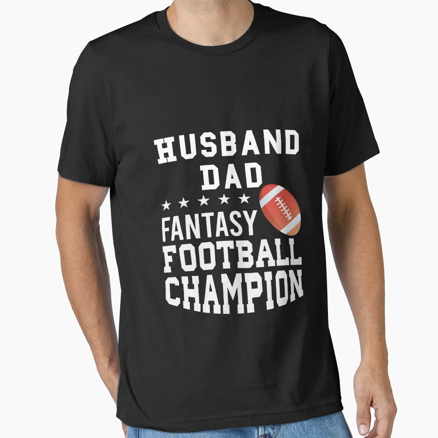 Husband Dad Fantasy Football T-Shirt - Casual Everyday Wear Unisex - T-Shirt, Sweatshirt, Hoodie